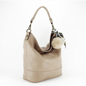 Bolso grande de color beige - Imagen 4