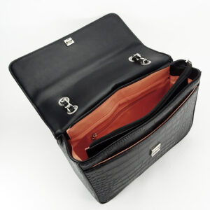 DTL3125-3 BLACK BOLSO NEGRO CON IMPRESION REPTIL