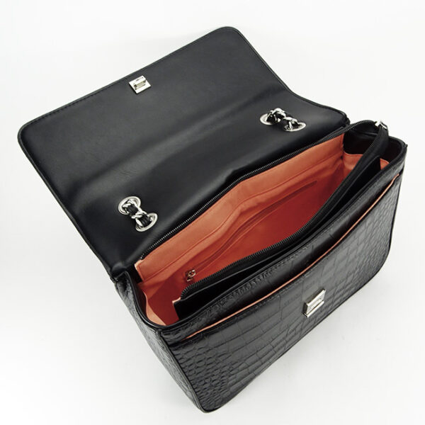 DTL3125-3 BLACK BOLSO NEGRO CON IMPRESION REPTIL