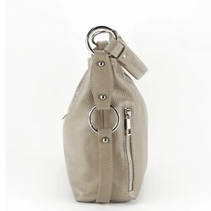 BOLSO DE HOMBRO DE PIEL NATURAL BEIGE - Imagen 5