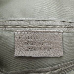 BOLSO DE HOMBRO DE PIEL NATURAL BEIGE - Imagen 4