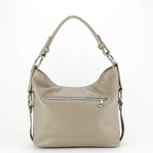 BOLSO DE HOMBRO DE PIEL NATURAL BEIGE - Imagen 3