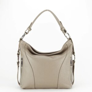 BOLSO DE HOMBRO DE PIEL NATURAL BEIGE - Imagen 2