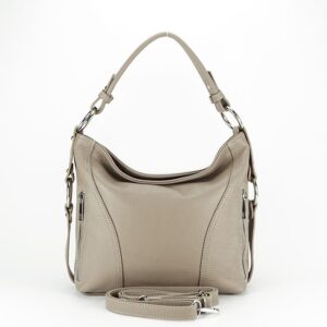 BOLSO DE HOMBRO DE PIEL NATURAL BEIGE