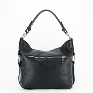 BOLSO NEGRO DE HOMBRO PIEL NATURAL - Imagen 3