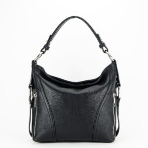 BOLSO NEGRO DE HOMBRO PIEL NATURAL