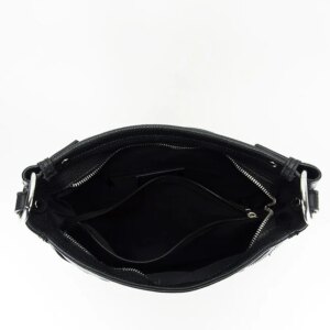 BOLSO NEGRO DE HOMBRO PIEL NATURAL - Imagen 4