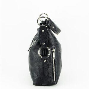 BOLSO NEGRO DE HOMBRO PIEL NATURAL - Imagen 7
