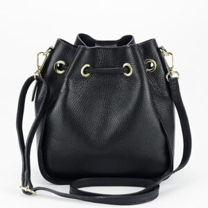 60 BOLSO NEGRO DE PIEL NATURAL - Imagen 7