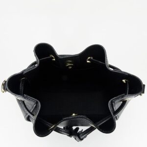 60 BOLSO NEGRO DE PIEL NATURAL - Imagen 5