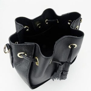 60 BOLSO NEGRO DE PIEL NATURAL - Imagen 3