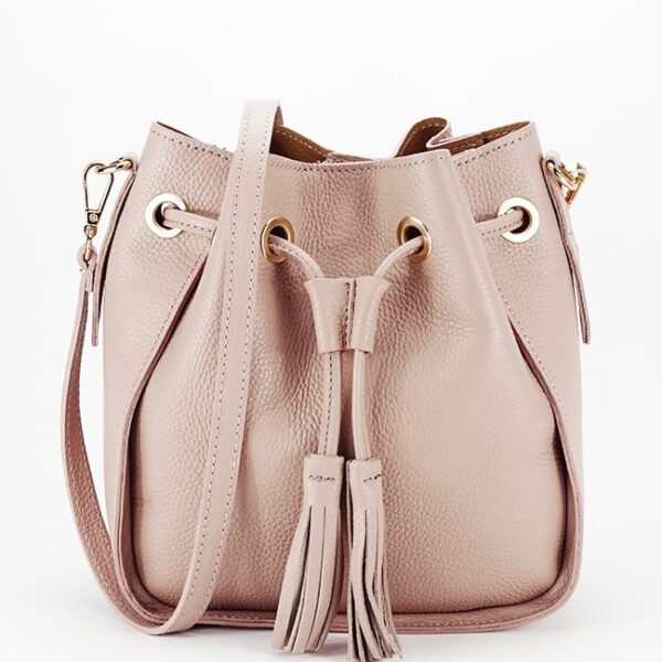 BOLSO ROSA DE PIEL NATURAL