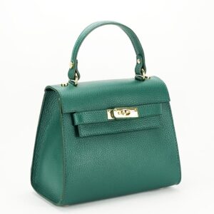 BOLSO PEQUEÑO VERDE PIEL NATURAL - Imagen 5