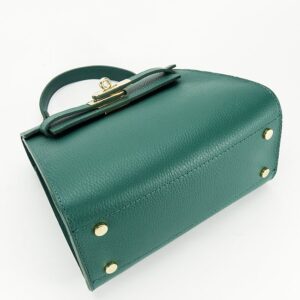 BOLSO PEQUEÑO VERDE PIEL NATURAL - Imagen 4