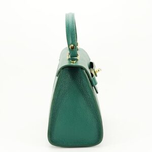 BOLSO PEQUEÑO VERDE PIEL NATURAL - Imagen 3