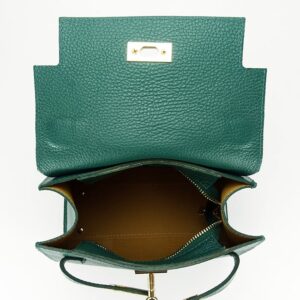 BOLSO PEQUEÑO VERDE PIEL NATURAL - Imagen 8