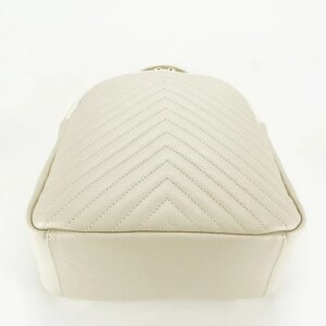 MOCHILA DE PIEL AUTENTICA COLOR CREMA - Imagen 3