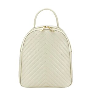 MOCHILA DE PIEL AUTENTICA COLOR CREMA